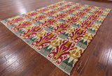 Ikat Handmade Wool Area Rug - 8' 10" X 12' 2" - Golden Nile