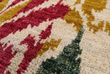 Ikat Handmade Wool Area Rug - 8' 10" X 12' 2" - Golden Nile