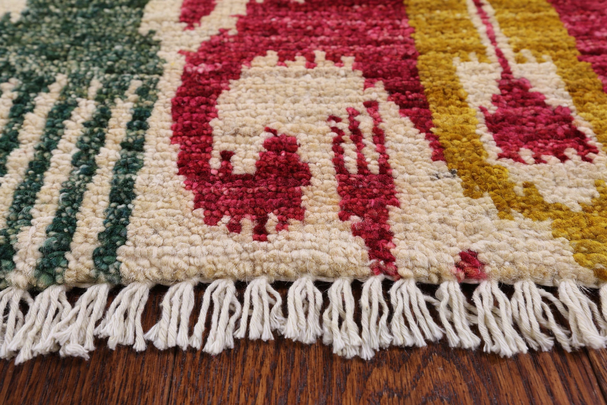 Ikat Handmade Wool Area Rug - 8' 10" X 12' 2" - Golden Nile