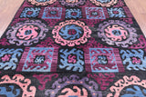 Ikat Handmade Wool Area Rug - 6' 2" X 8' 9" - Golden Nile