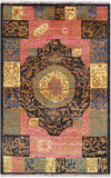 Arts & Crafts Handmade Wool Area Rug - 4' X 6' - Golden Nile