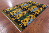 Ikat Hand Knotted Wool Rug - 6' 0" X 9' 0" - Golden Nile