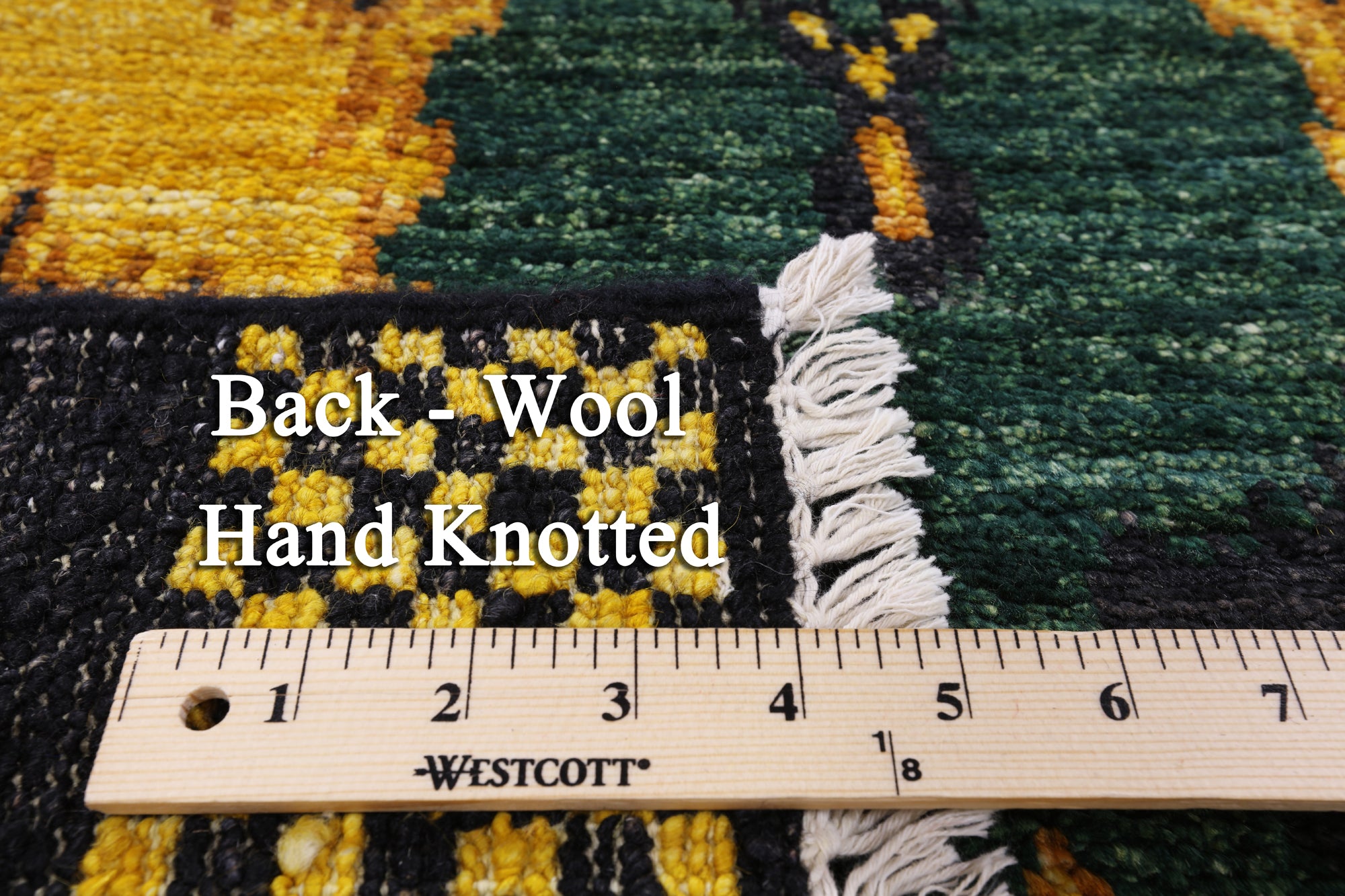 Ikat Hand Knotted Wool Rug - 6' 0" X 9' 0" - Golden Nile