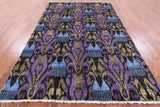 Ikat Hand Knotted Wool Rug - 6' 1" X 9' 3" - Golden Nile