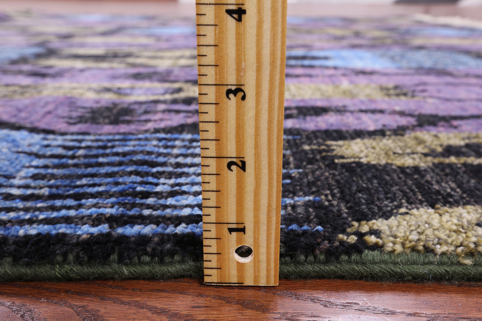 Ikat Hand Knotted Wool Rug - 6' 1" X 9' 3" - Golden Nile