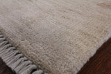 Ivory Signed Tribal Moroccan Hand Knotted Wool Rug - 5' 10" X 9' 1" - Golden Nile