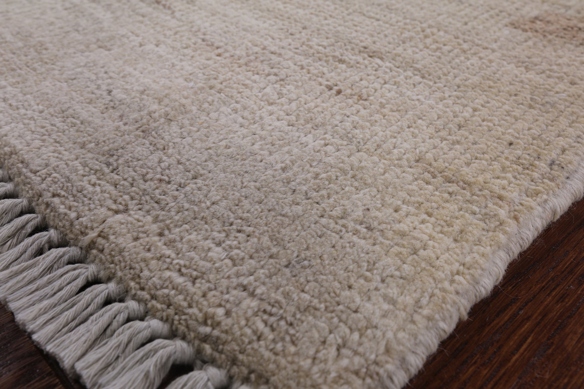 Ivory Signed Tribal Moroccan Hand Knotted Wool Rug - 5' 10" X 9' 1" - Golden Nile