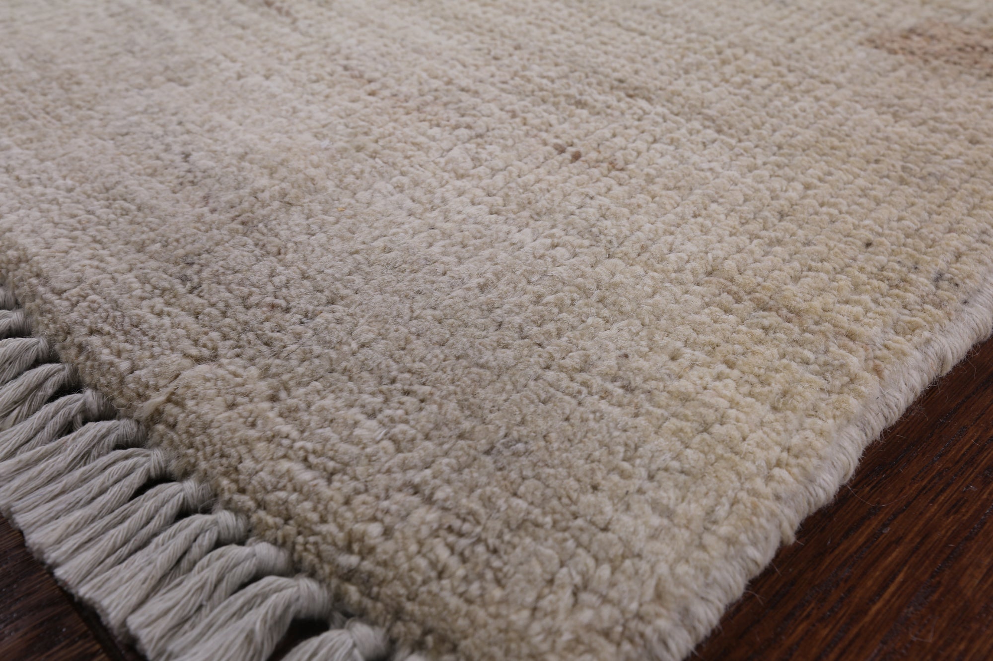Ivory Signed Tribal Moroccan Hand Knotted Wool Rug - 5' 10" X 9' 1" - Golden Nile