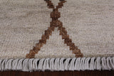 Ivory Signed Tribal Moroccan Hand Knotted Wool Rug - 5' 10" X 9' 1" - Golden Nile