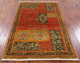 William Morris Hand Knotted Wool Area Rug - 3' 1" X 4' 10" - Golden Nile