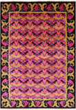 Pink William Morris Hand Knotted Wool Rug - 9' 9" X 13' 7" - Golden Nile