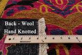 Pink William Morris Hand Knotted Wool Rug - 9' 9" X 13' 7" - Golden Nile