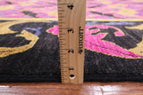 Pink William Morris Hand Knotted Wool Rug - 9' 9" X 13' 7" - Golden Nile