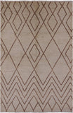 Ivory Moroccan Hand Knotted Area Rug - 6' 1" X 9' 1" - Golden Nile