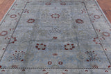 Oriental Hand Knotted Overdyed Full Pile Wool Area Rug - 8' 1" X 9' 10" - Golden Nile