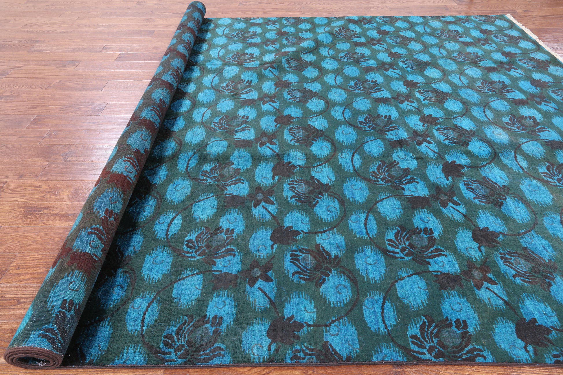 William Morris Hand Knotted Wool Rug - 8' 10" X 11' 8" - Golden Nile
