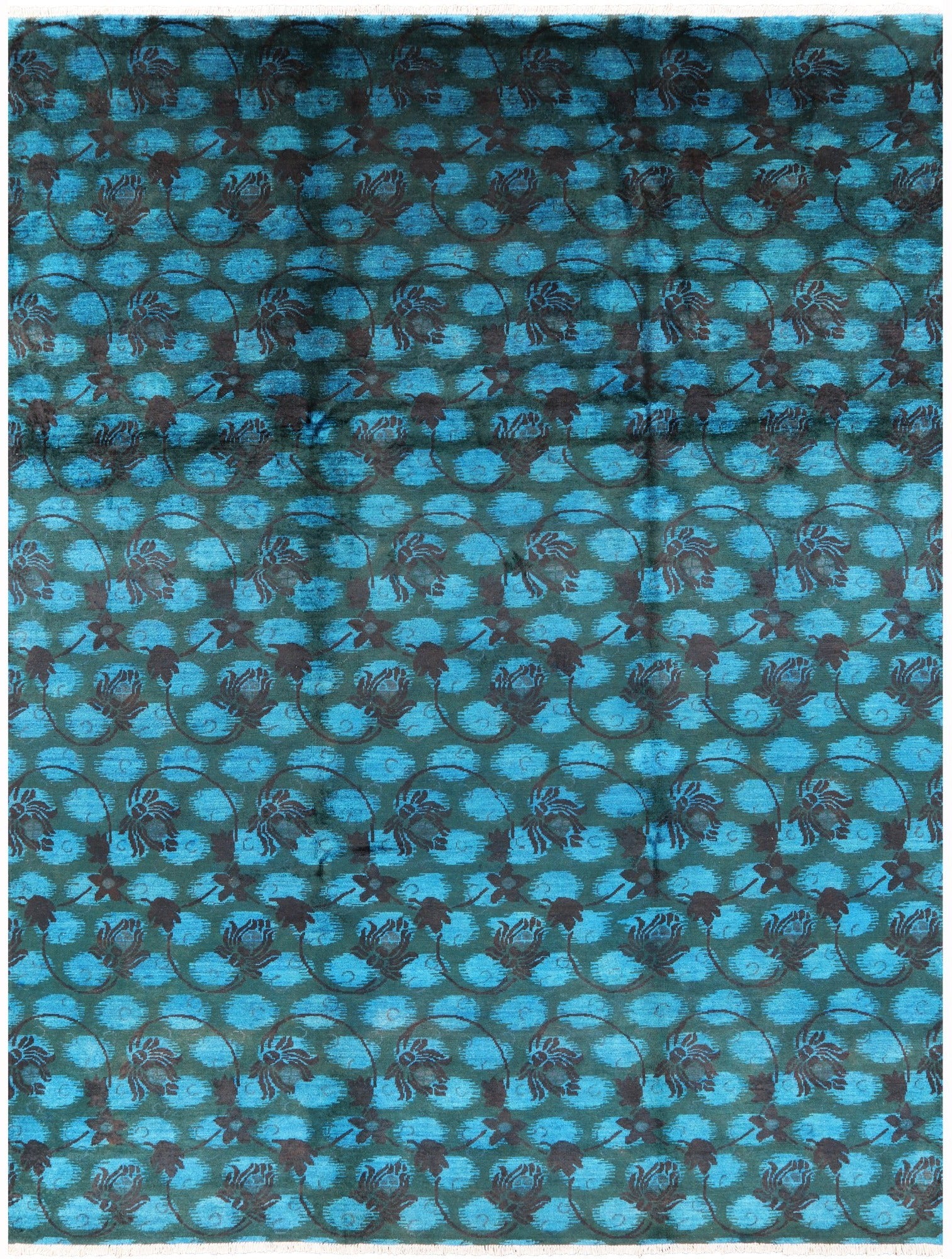 William Morris Hand Knotted Wool Rug - 8' 10" X 11' 8" - Golden Nile
