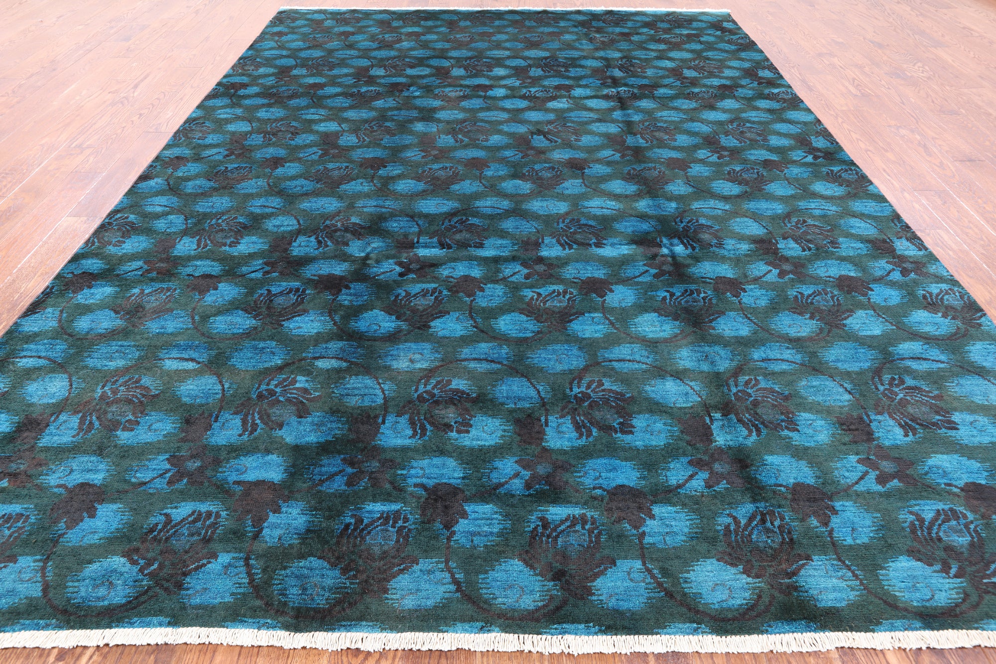 William Morris Hand Knotted Wool Rug - 8' 10" X 11' 8" - Golden Nile