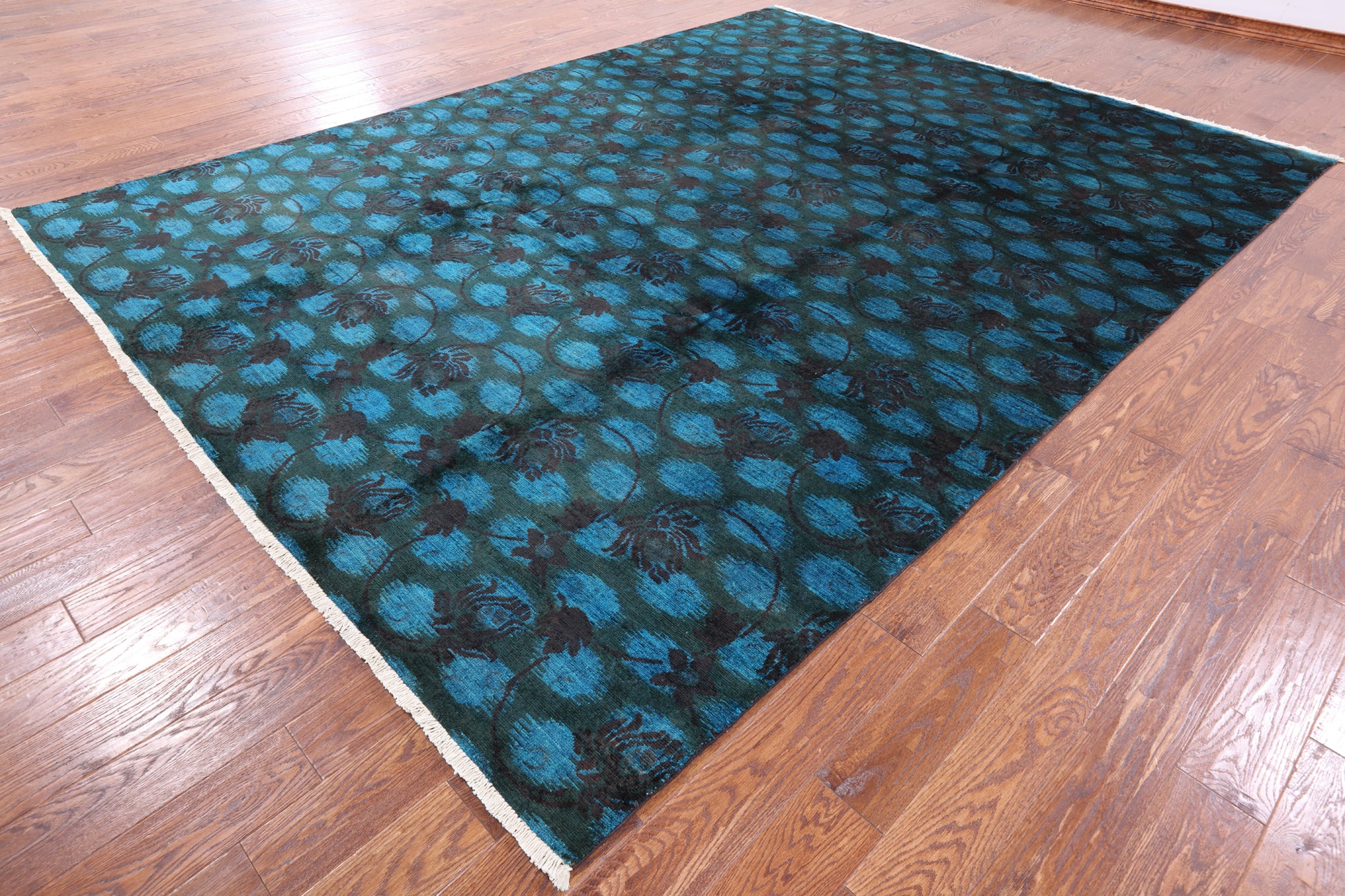 William Morris Hand Knotted Wool Rug - 8' 10" X 11' 8" - Golden Nile