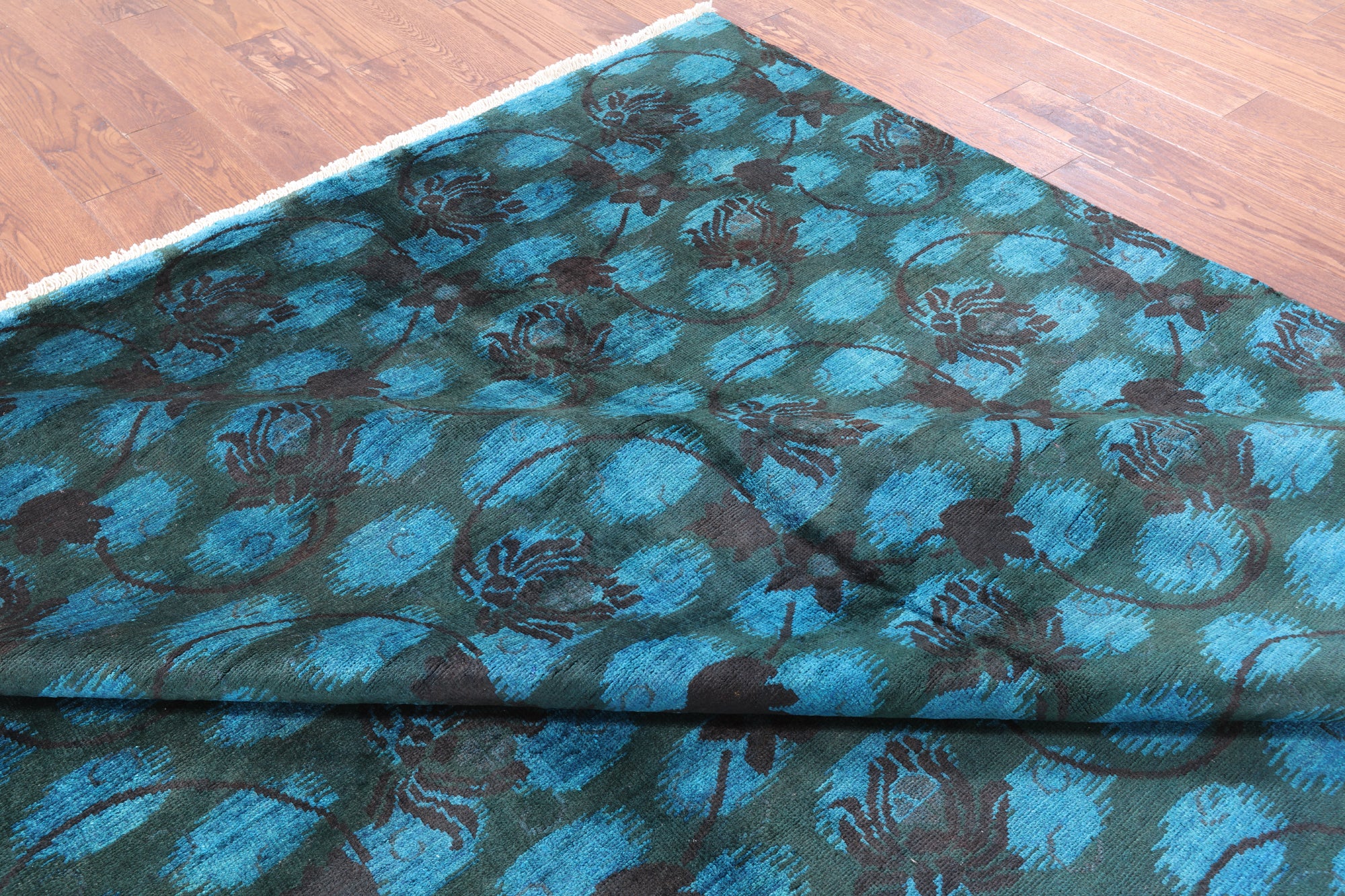 William Morris Hand Knotted Wool Rug - 8' 10" X 11' 8" - Golden Nile