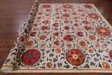 William Morris Hand Knotted Wool Area Rug - 9' 2" X 12' 7" - Golden Nile