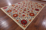 William Morris Hand Knotted Wool Area Rug - 9' 2" X 12' 7" - Golden Nile