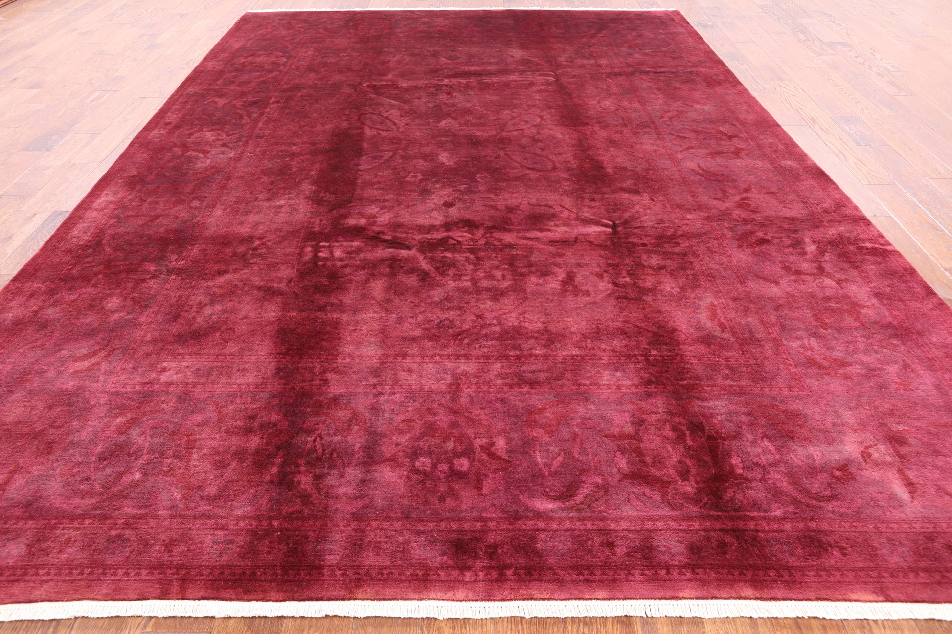 Full Pile Overdyed Handmade Wool Rug - 9' 1" X 11' 11" - Golden Nile