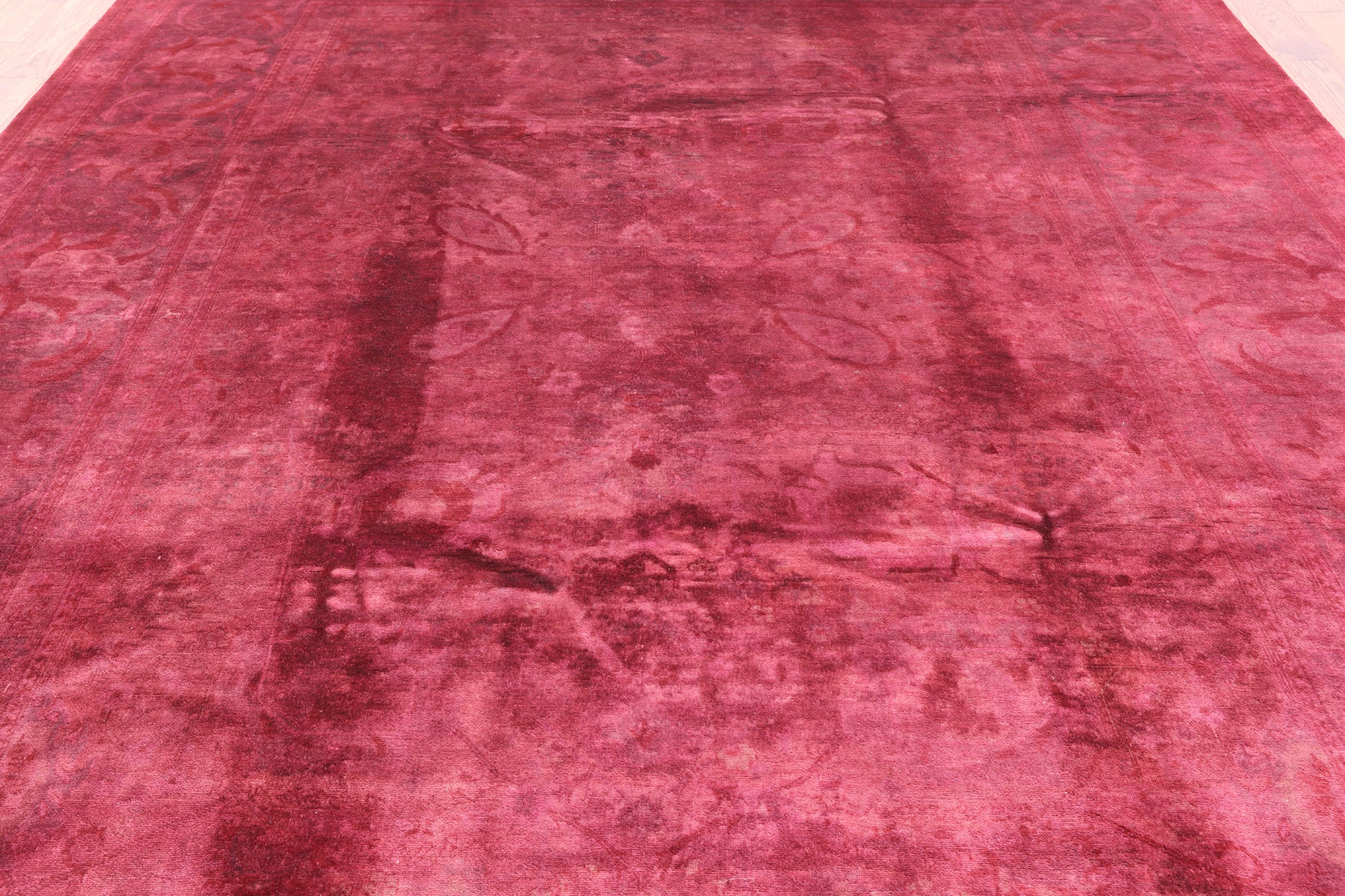 Full Pile Overdyed Handmade Wool Rug - 9' 1" X 11' 11" - Golden Nile