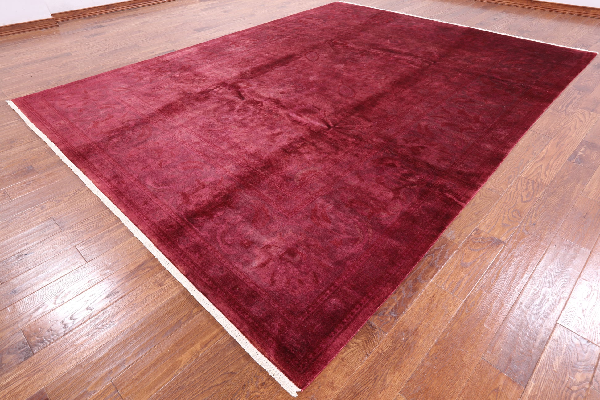 Full Pile Overdyed Handmade Wool Rug - 9' 1" X 11' 11" - Golden Nile