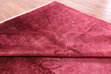 Full Pile Overdyed Handmade Wool Rug - 9' 1" X 11' 11" - Golden Nile