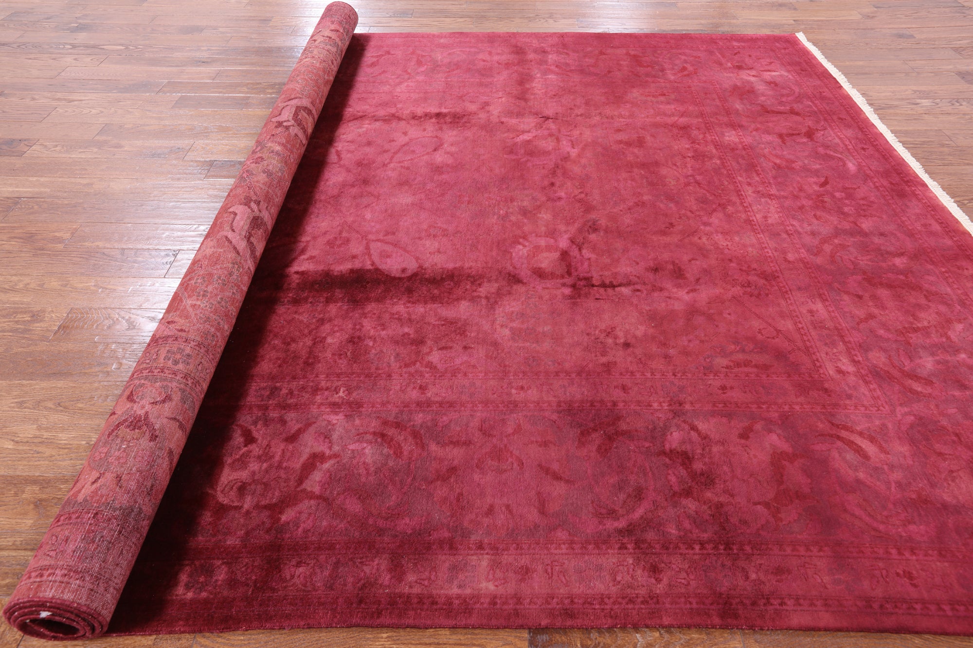 Full Pile Overdyed Handmade Wool Rug - 9' 1" X 11' 11" - Golden Nile