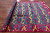 Blue William Morris Handmade Area Rug - 8' 9" X 12' 6" - Golden Nile