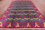 Blue William Morris Handmade Area Rug - 8' 9" X 12' 6" - Golden Nile