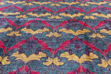 Blue William Morris Handmade Area Rug - 8' 9" X 12' 6" - Golden Nile