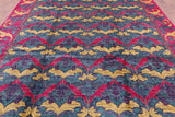 Blue William Morris Handmade Area Rug - 8' 9" X 12' 6" - Golden Nile