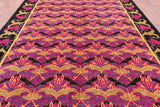 Pink William Morris Hand Knotted Wool Area Rug - 10' 2" X 13' 4" - Golden Nile