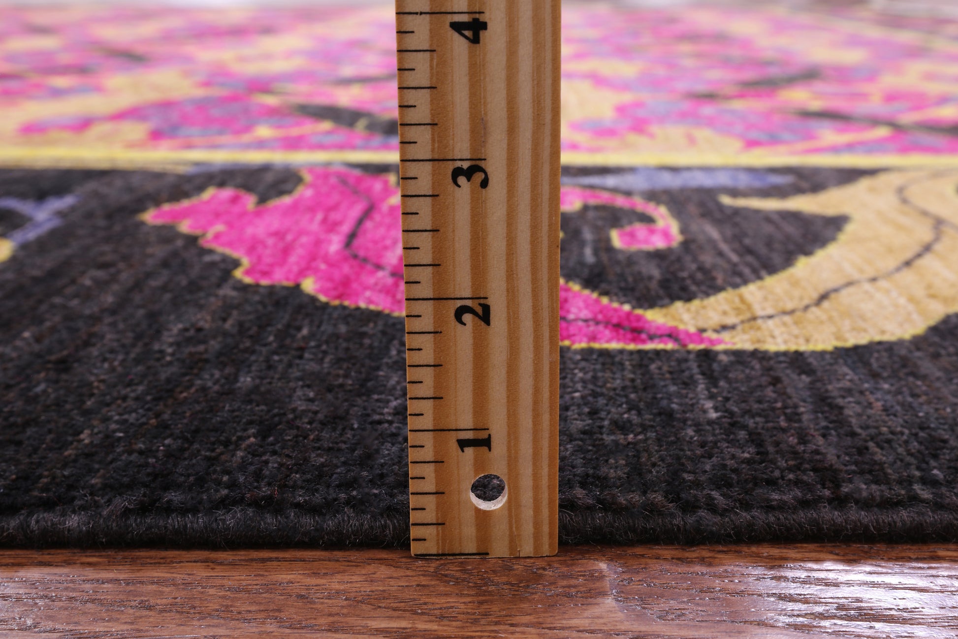 Pink William Morris Hand Knotted Wool Area Rug - 10' 2" X 13' 4" - Golden Nile