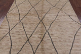 Ivory Tribal Moroccan Handmade Wool Rug - 6' 0" X 8' 10" - Golden Nile