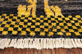 Square Ikat Handmade Wool Area Rug - 7' 10" X 8' 2" - Golden Nile