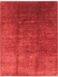 Red Full Pile Overdyed Hand Knotted Area Rug - 9' 0" X 11' 10" - Golden Nile