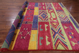 Navajo Design Hand Knotted Wool Rug - 9' 5" X 11' 10" - Golden Nile