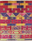 Navajo Design Hand Knotted Wool Rug - 9' 5" X 11' 10" - Golden Nile