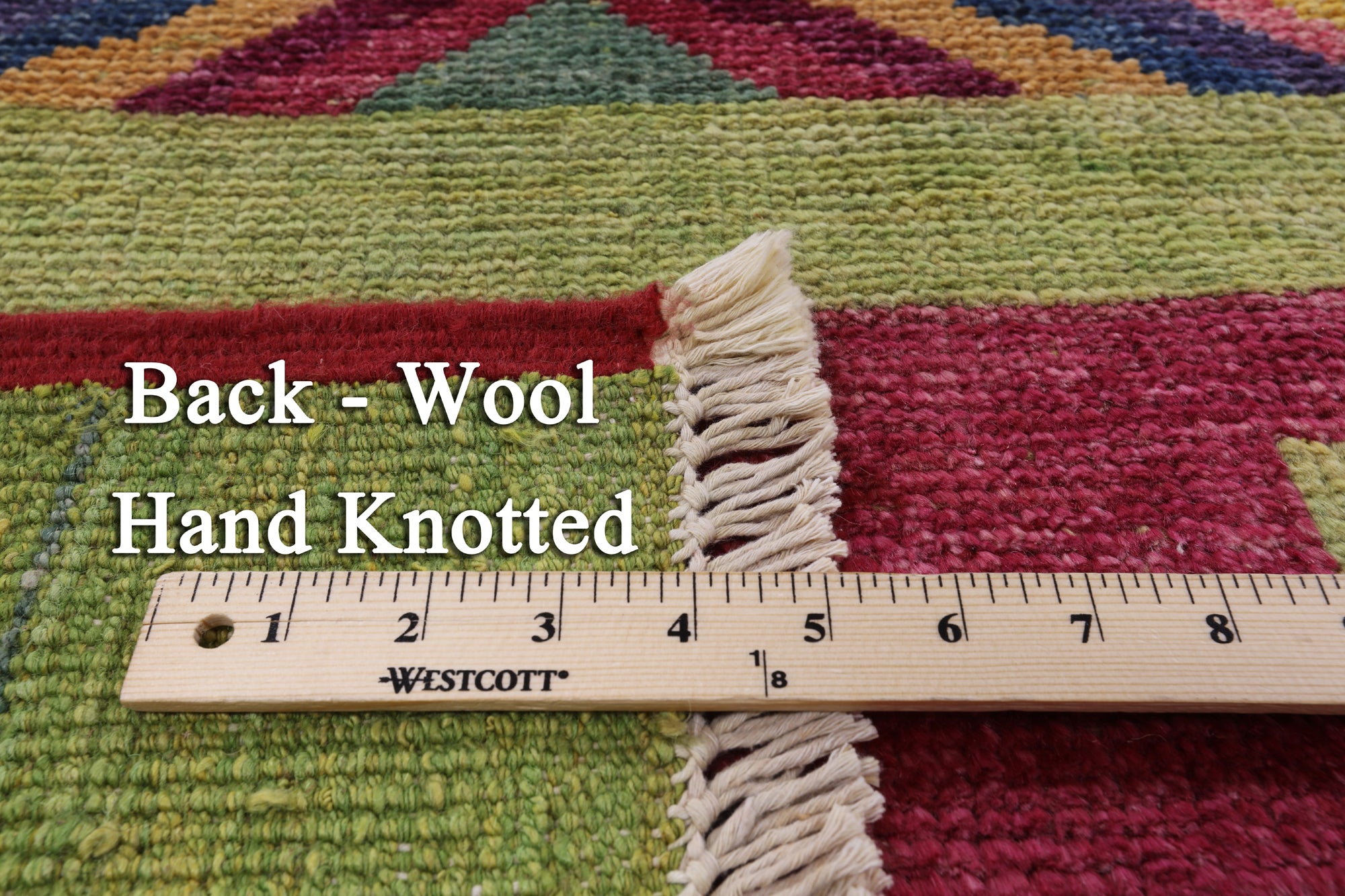 Navajo Design Hand Knotted Wool Rug - 9' 5" X 11' 10" - Golden Nile