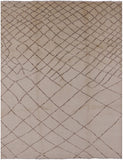 Ivory Moroccan Handmade Wool Area Rug - 7' 10" X 10' 3" - Golden Nile