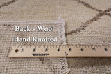 Ivory Moroccan Handmade Wool Area Rug - 7' 10" X 10' 3" - Golden Nile