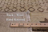 Ivory Tribal Moroccan Hand Knotted Area Rug - 8' 0" X 10' 8" - Golden Nile