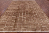 Brown Moroccan Handmade Area Rug - 8' 10" X 11' 10" - Golden Nile
