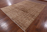 Brown Moroccan Handmade Area Rug - 8' 10" X 11' 10" - Golden Nile