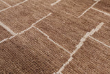 Brown Moroccan Handmade Area Rug - 8' 10" X 11' 10" - Golden Nile