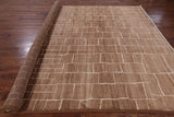 Brown Moroccan Handmade Area Rug - 8' 10" X 11' 10" - Golden Nile